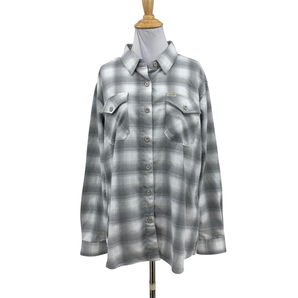 Dixxon Shirt Women XL Extra Large Plaid Travis Tritt Set in Stone Flannel Button